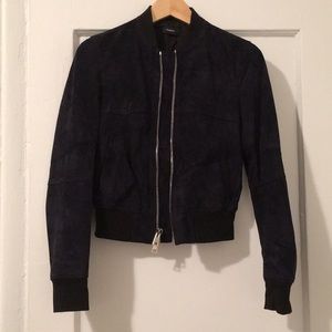 Theory Daryette Suede Bomber size P